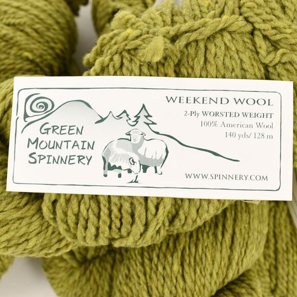 Green Mountain Spinnery Weekend Wool Yarn 5 Skeins Worsted Weight Grasshopper - Picture 3 of 4